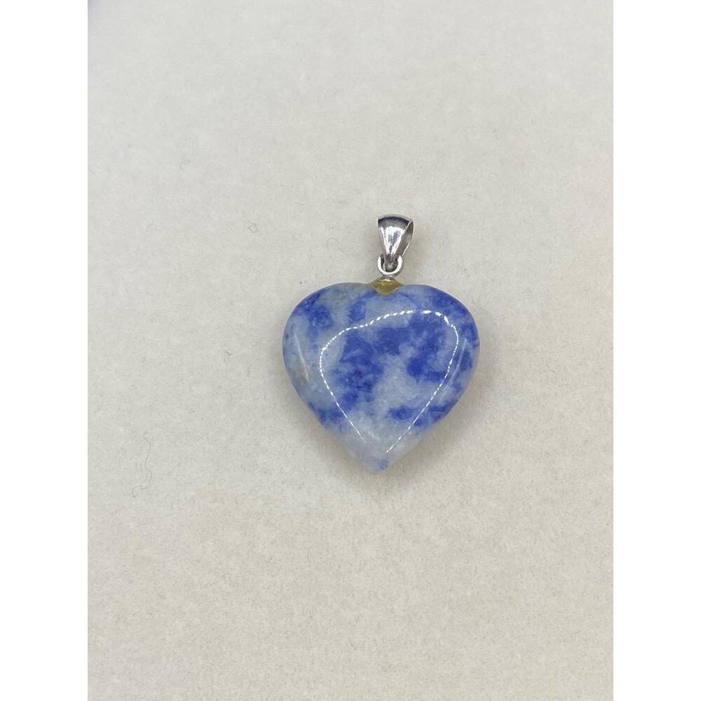 Natural sodalite heart pendant